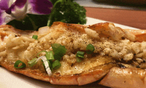 Stir frying shrimp