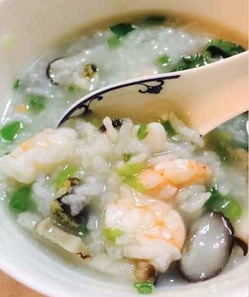 Abalone with Assorted Seafood Porridge