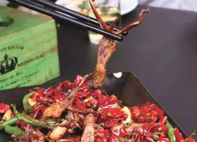 Stir fried duck tongues