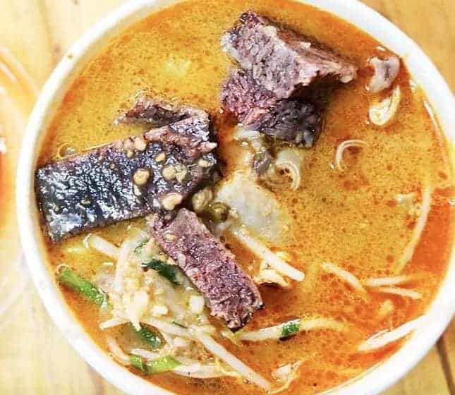 Pork Liver with Satay Sauce Flavour Noodle Recipe