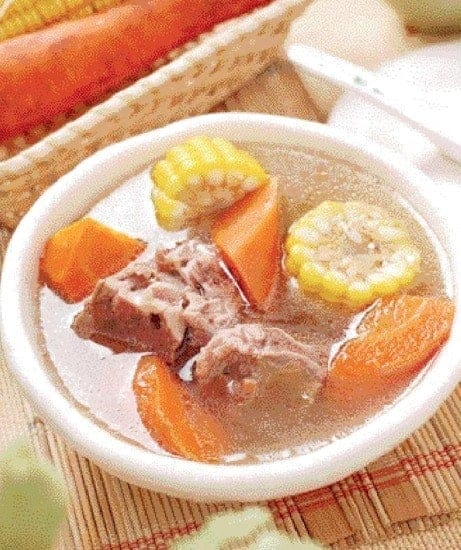 Corn and Carrot Pork Bones Soup Recipe