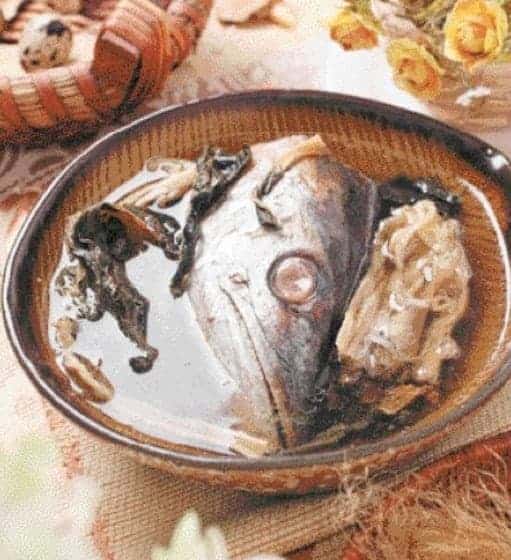 Dried Cabbage Salty Fish Head Soup Recipe