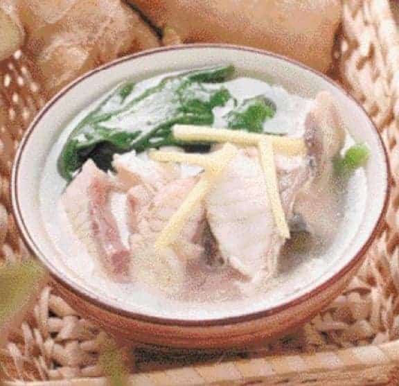 Malabar Spinach Grass Carp Fish Fillet Soup Recipe