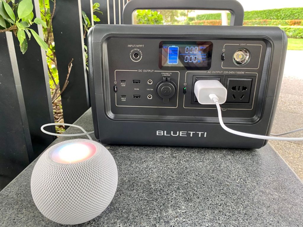 use BLUETTI EB70S for Apple Home Pod outside